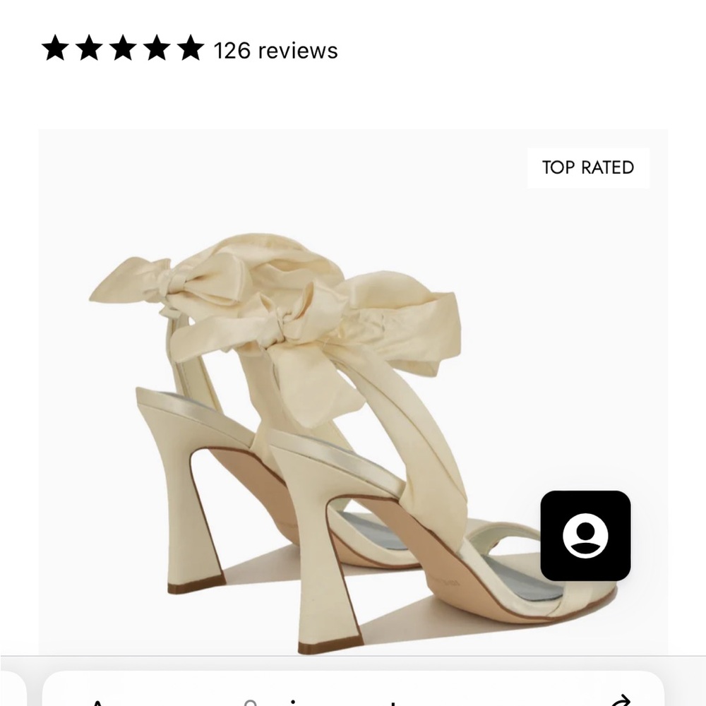 Nine West White Satin Bow Ankle-Tie High Heels